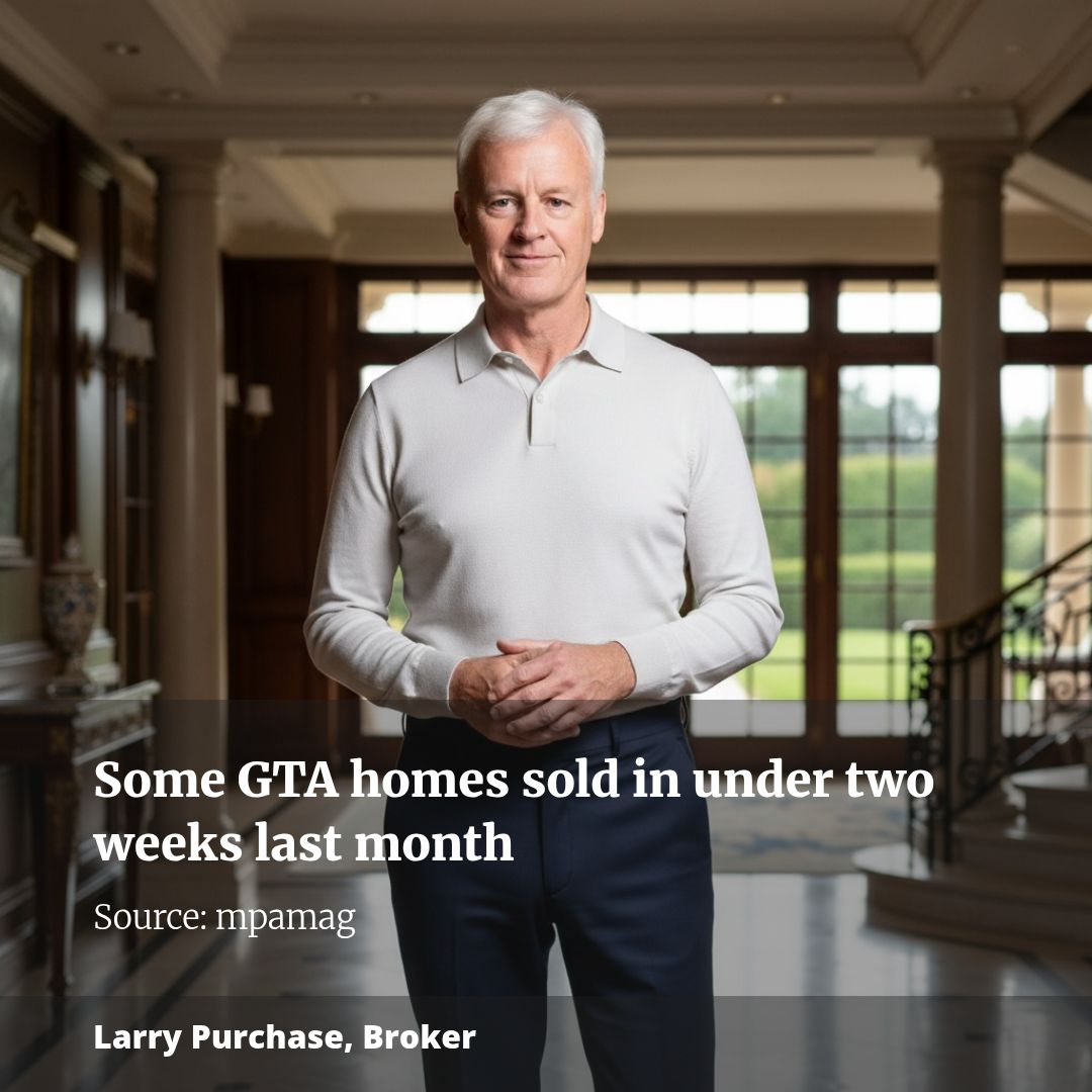 Some GTA homes sold in under two weeks last month